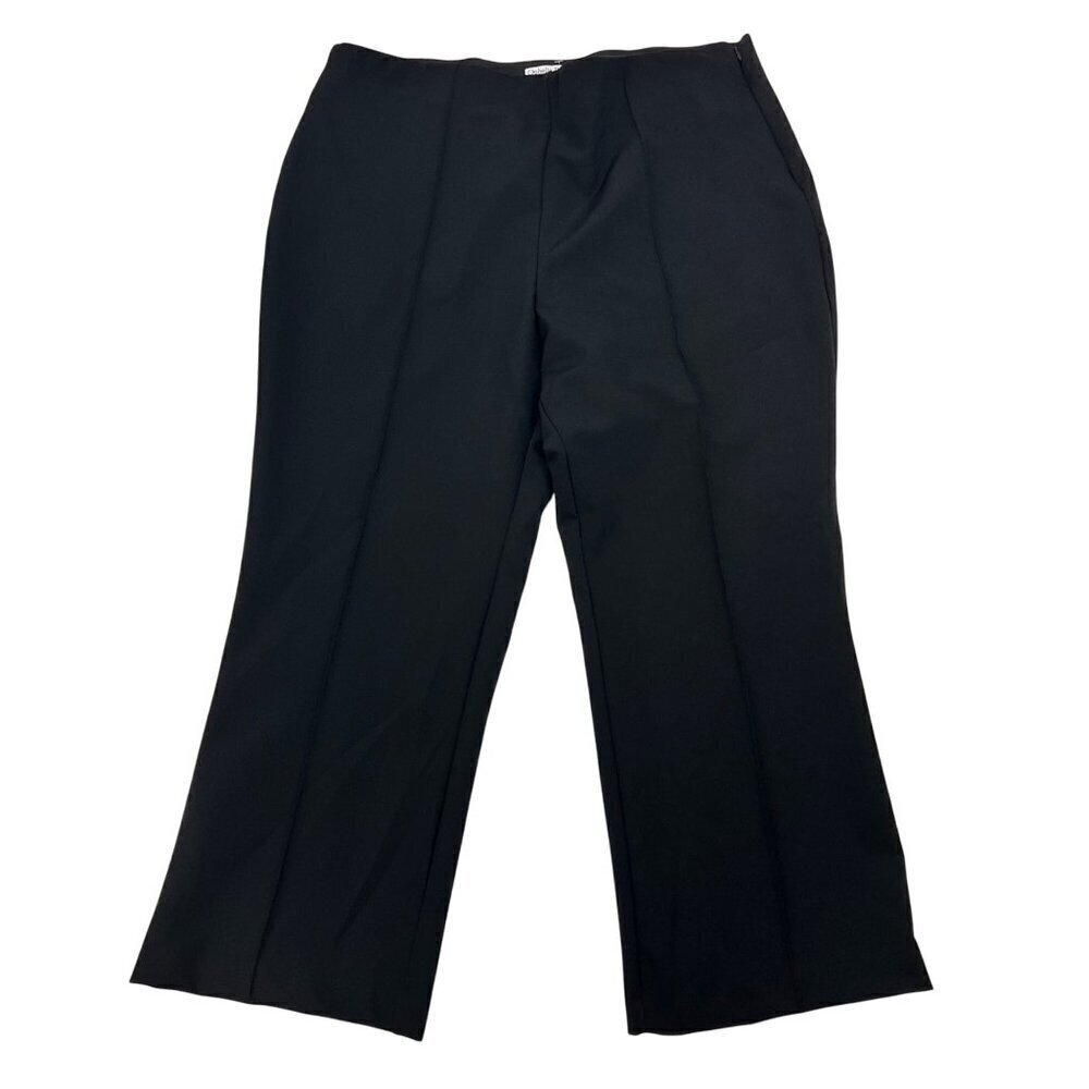 Ophelia Roe Women’s Pleated Front Dress Pants Straight Leg Black Size 2X